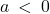 a \: < \: 0