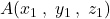 A(x_1 \: , \; y_1 \: , \; z_1)