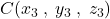 C(x_3 \: , \; y_3 \: , \; z_3)