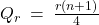 Q_r \: = \: \frac{r(n+1)}{4}