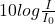 10log\frac{์I}{I_0}