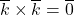 \overline{k} \times \overline{k} = \overline{0}
