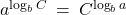 Rendered by QuickLaTeX.com a^{\log_{b}C} \: = \: C^{\log_{b}a}