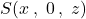 S(x \: , \; 0 \: , \; z)