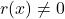r(x) \ne 0