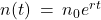 n(t) \: = \: n_{0}e^{rt}