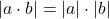|a \cdot b| = |a| \cdot |b|