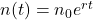 n(t) = n_{0}e^{rt}