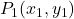 P_1(x_1 ,  y_1)
