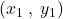 \left( x_1 \: , \; y_1 \right)