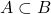 Rendered by QuickLaTeX.com A \subset B