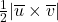 \frac{1}{2} \lvert \overline{u} \times \overline{v} \rvert