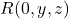 R(0, y, z)