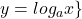 y = log_ax\}
