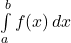 \int\limits_a^b f(x)\,dx