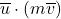 \overline{u} \cdot \left( m\overline{v} \right)