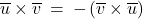 \overline{u} \times \overline{v} \: = \: - \left( \overline{v} \times \overline{u} \right)