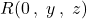 R(0 \: , \; y \: , \; z)