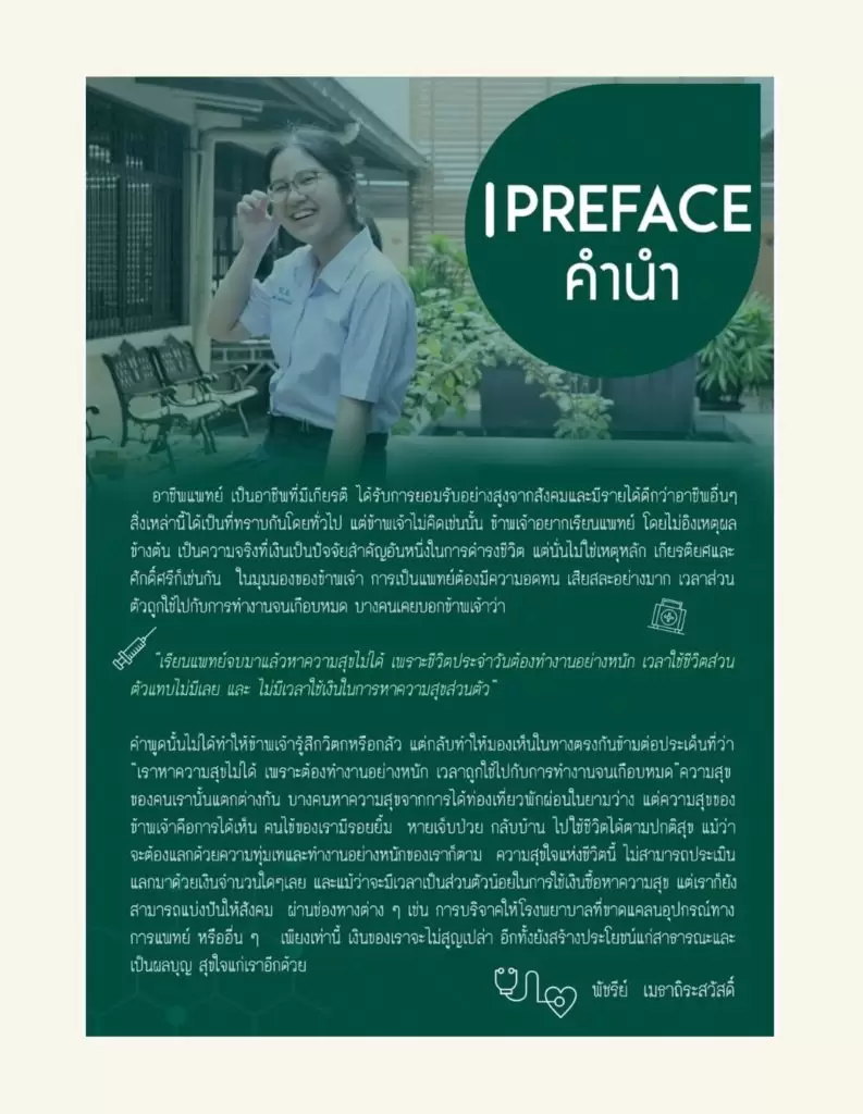 ตัวอย่าง portfolio คณะแพทยศาสตร์