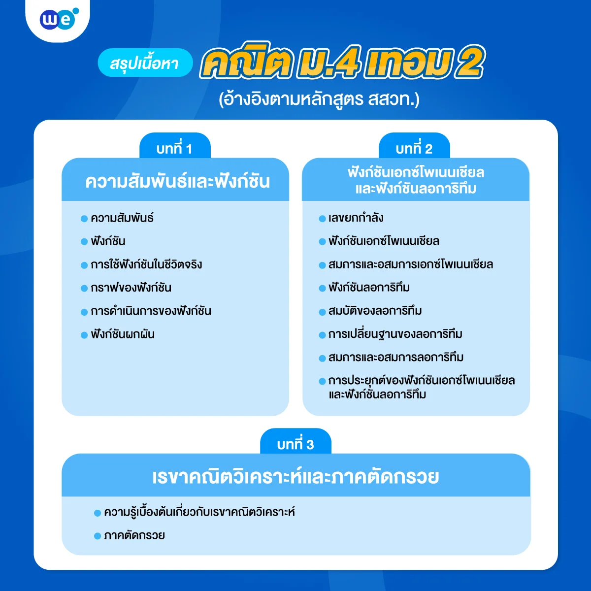 สรุปเนื้อหาคณิตศาสตร์ ม.4 เทอม 2