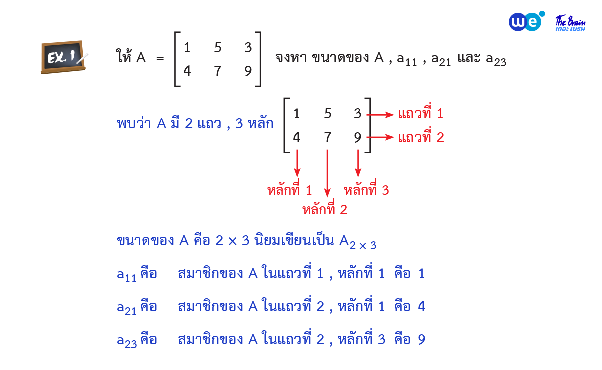 สรุป เมทริกซ์ ม.5 ตัวอย่างที่ 1 - พื้นฐานเบื้องต้นเกี่ยวกับเมทริกซ์ คืออะไร?