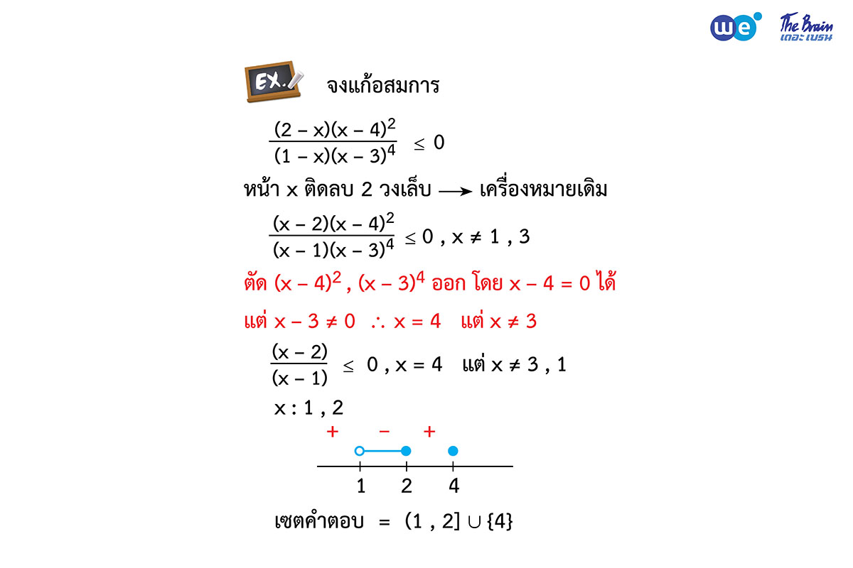 สรุป จำนวนจริง ม.4 ตัวอย่าง 10 - การแก้อสมการตัวแปรเดียว