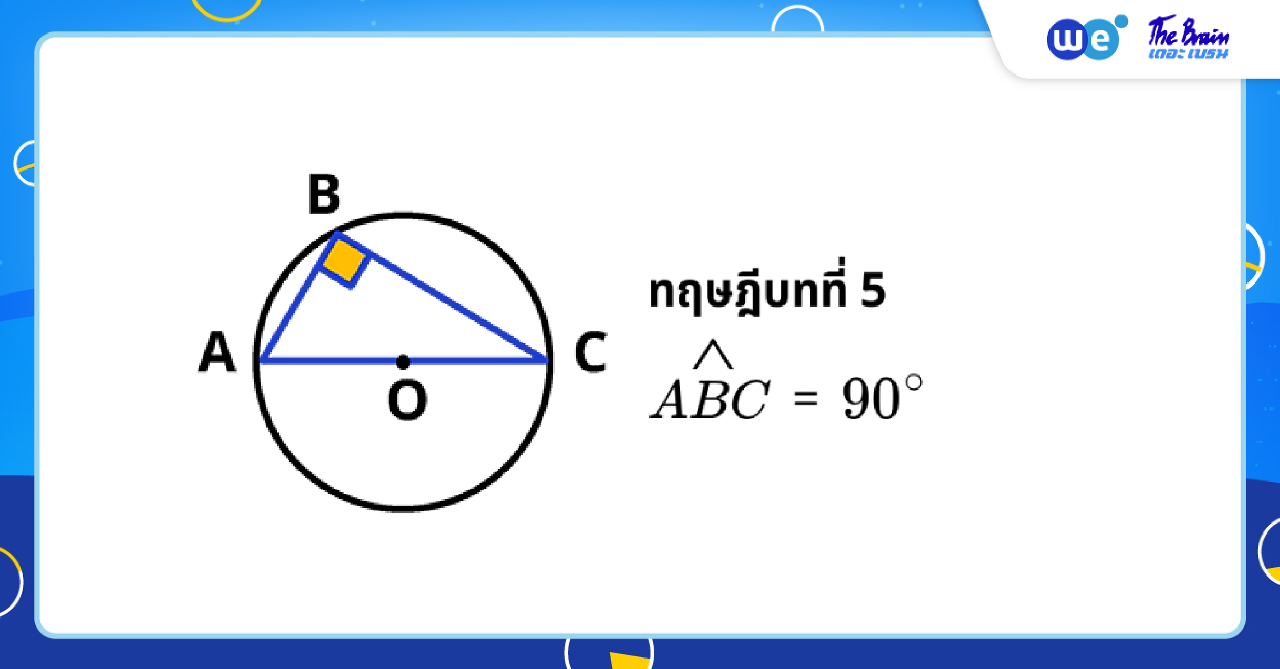 ทฤษฎีบทวงกลมที่ 5 - สรุปวงกลม ม.3