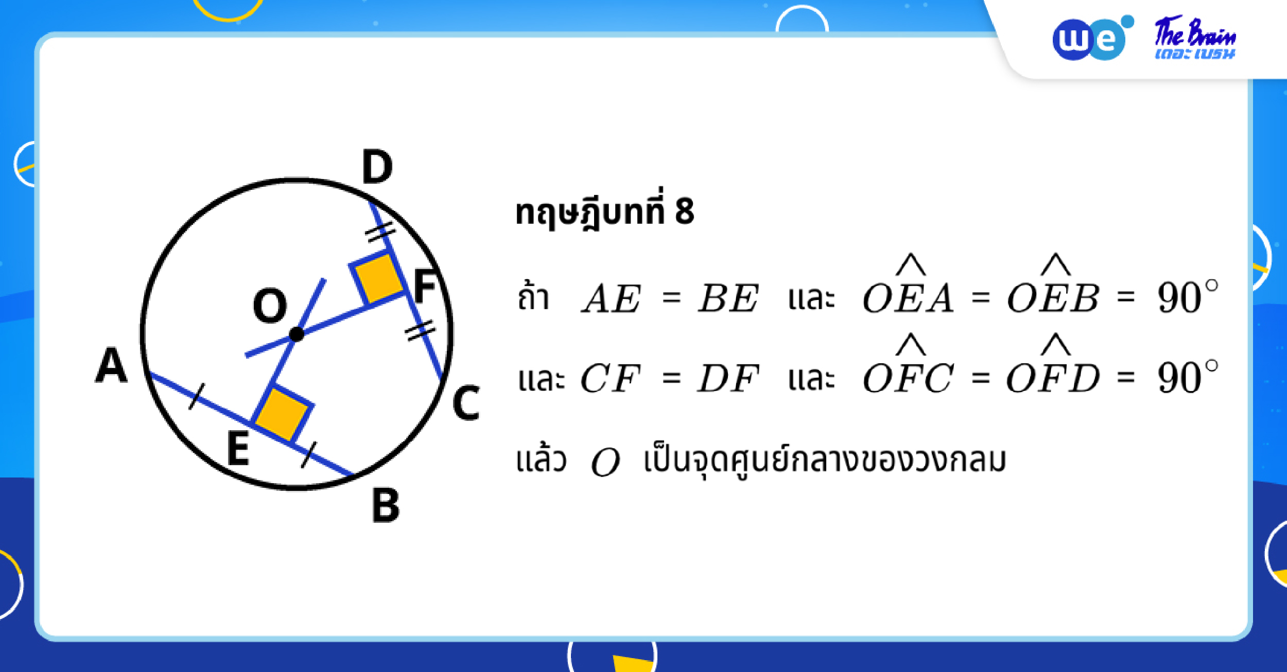 ทฤษฎีบทวงกลมที่ 8 - สรุปวงกลม ม.3