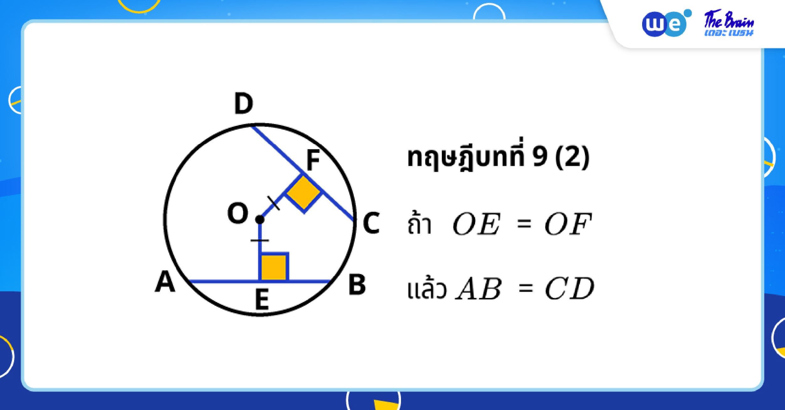 ทฤษฎีบทวงกลมที่ 9 (ข้อ 2) - สรุปวงกลม ม.3