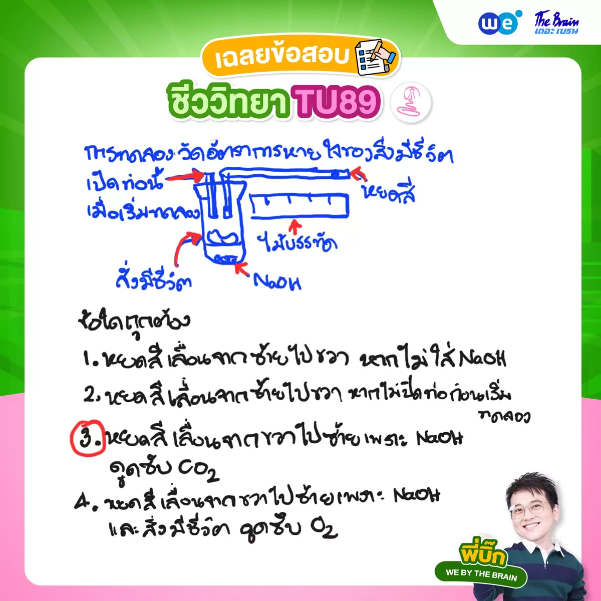 ข้อสอบชีววิทยา สอบเข้า ม.4 เตรียมอุดมฯ ปี 69 พร้อมเฉลย #TU89 ข้อที่ 1
