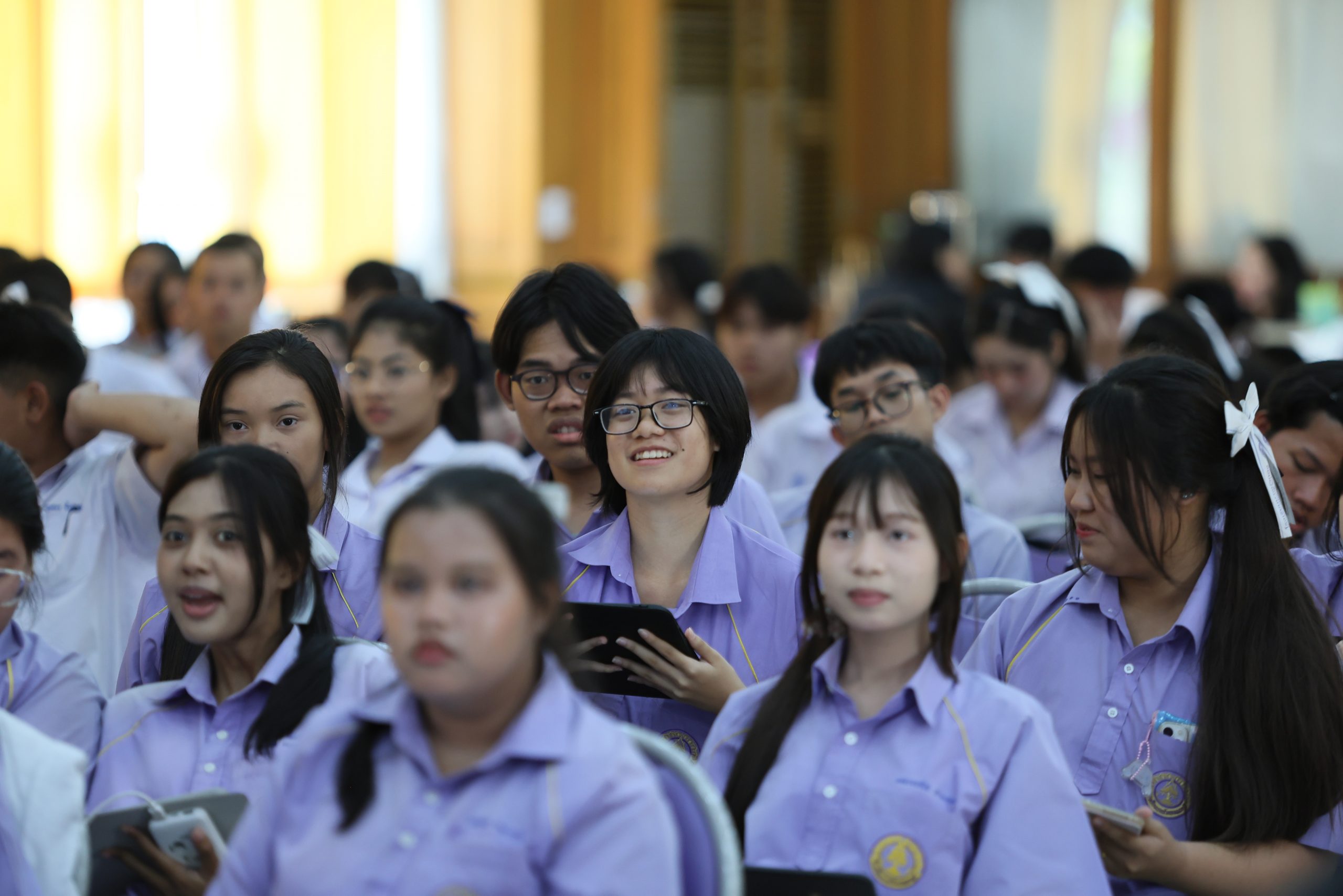 ภาพบรรยากาศกิจกรรมติว Road show TCAS ร่วมกับ BEM ณ โรงเรียนบางบัวทอง โดย “พี่ยู - เดอะเบรน” - 03