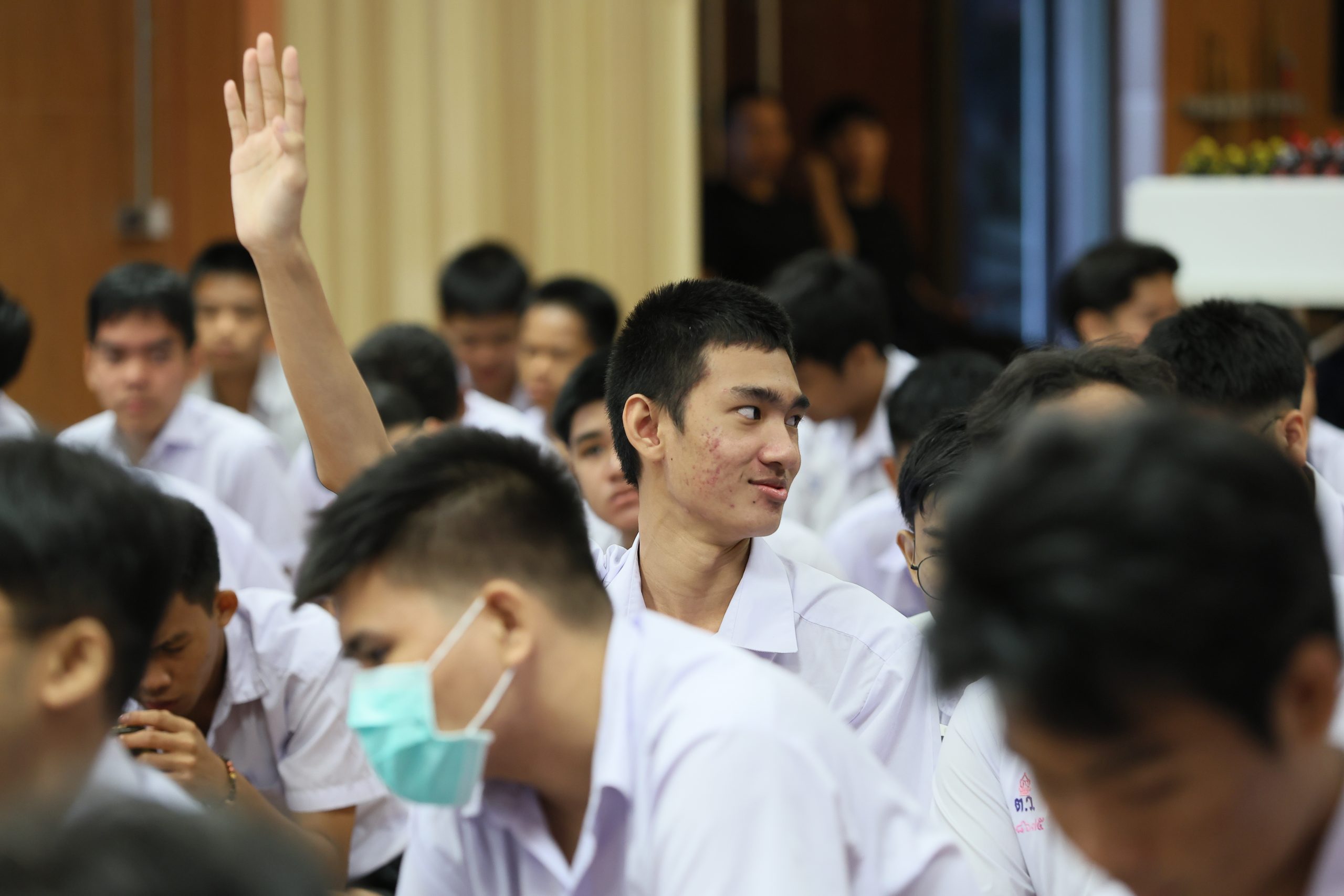 ภาพบรรยากาศกิจกรรมติว Road show TCAS ร่วมกับ BEM ณ โรงเรียนไตรมิตรวิทยาลัย โดย “พี่ยู - เดอะเบรน” - 03